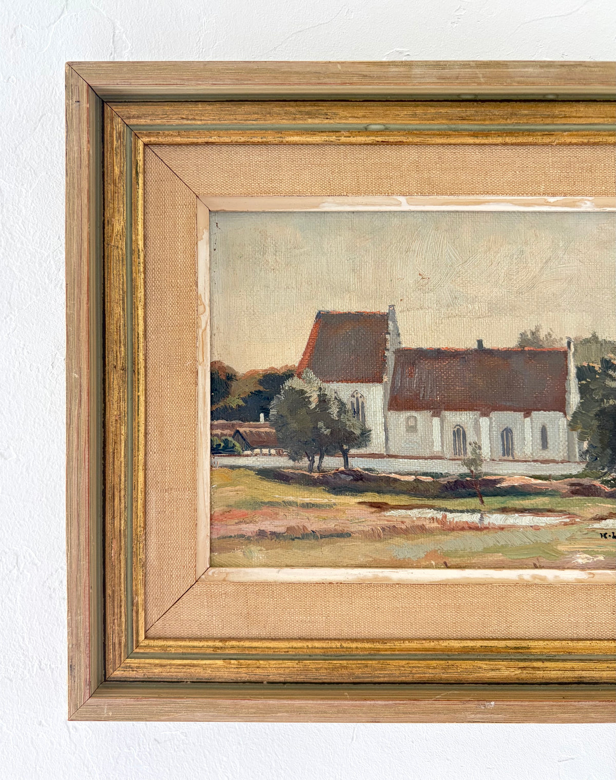 Skanör church painting 13” x 10.5”