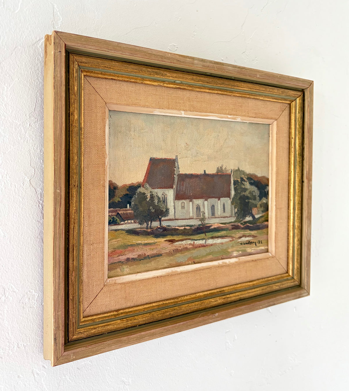 Skanör church painting 13” x 10.5”