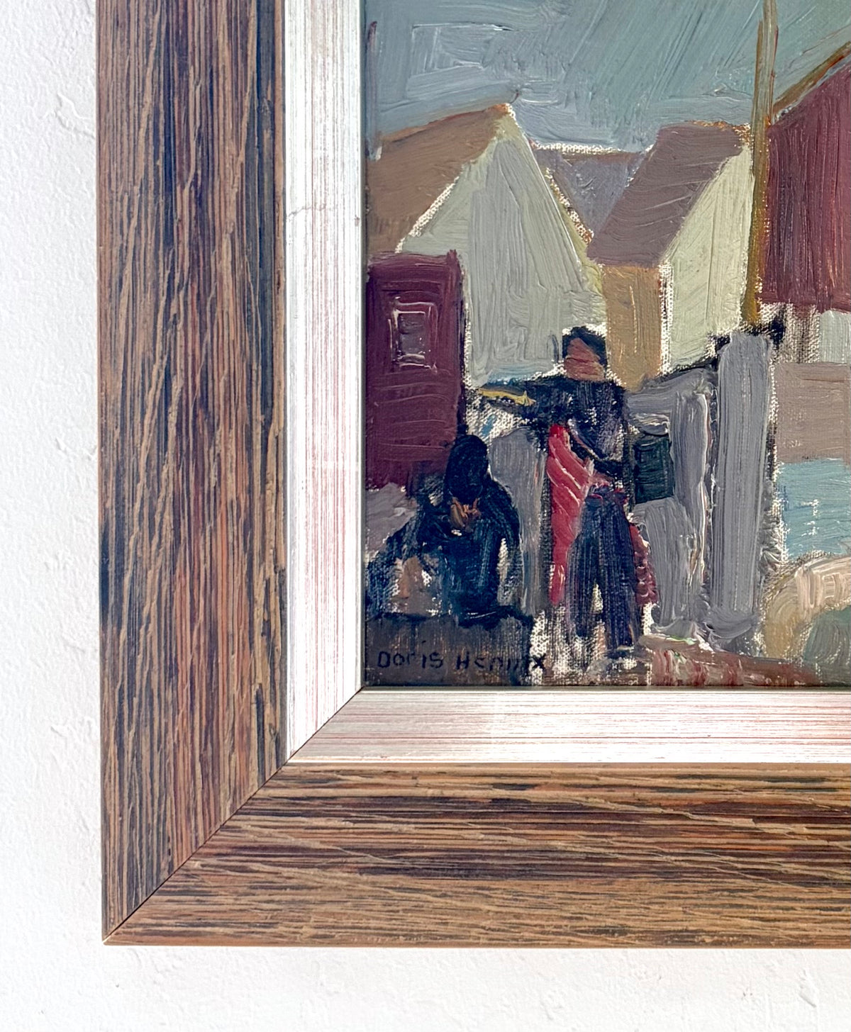 Colorful town folk 15.5" x 13.5"