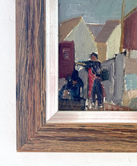 Colorful town folk 15.5" x 13.5"