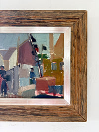 Colorful town folk 15.5" x 13.5"