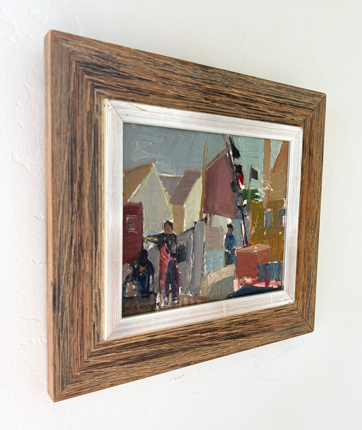 Colorful town folk 15.5" x 13.5"