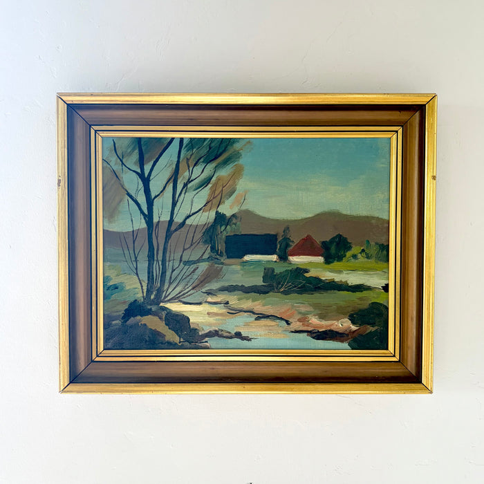 Tree by the river 19.5” x 15.5”