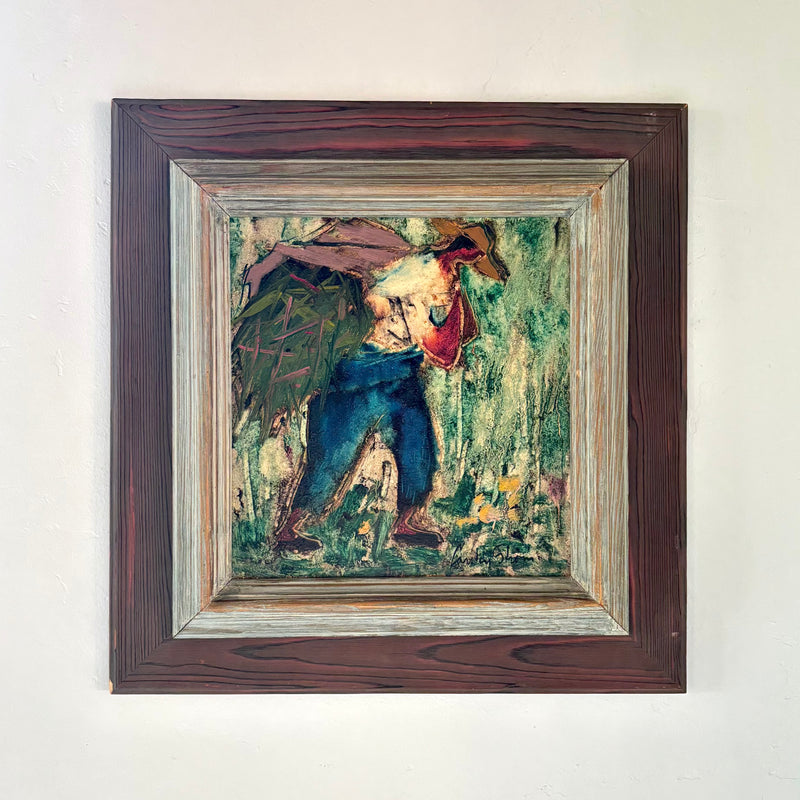 Impressionist farmer 18.5" x 18.5"