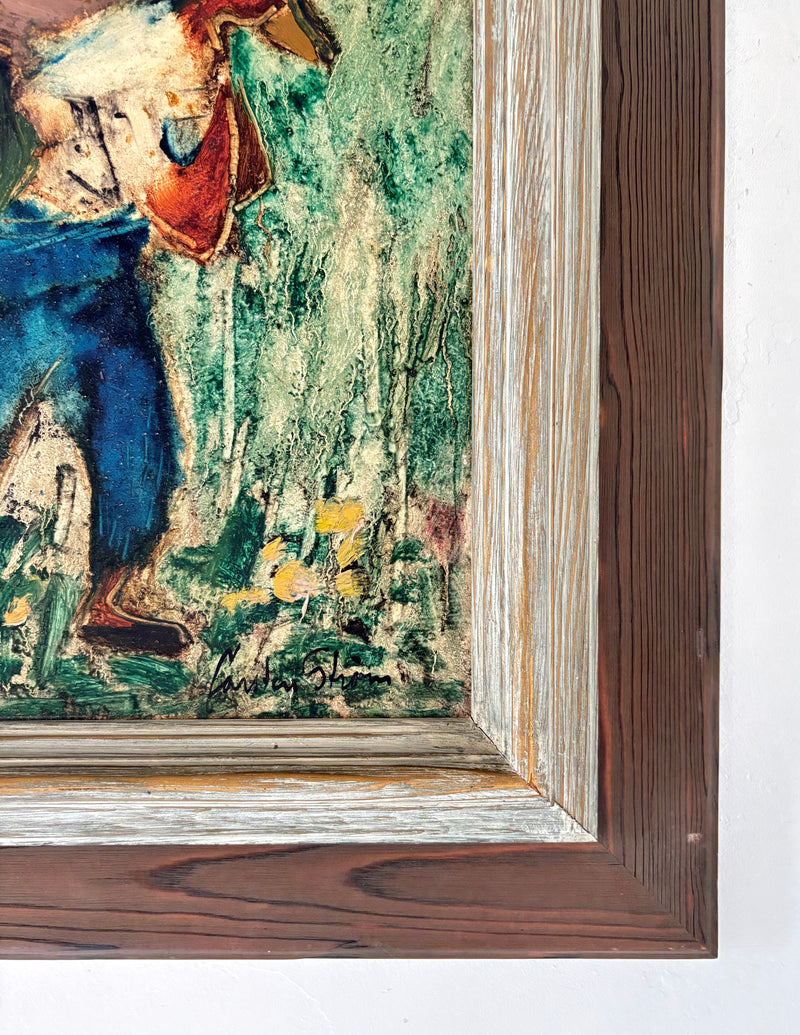 Impressionist farmer 18.5" x 18.5"