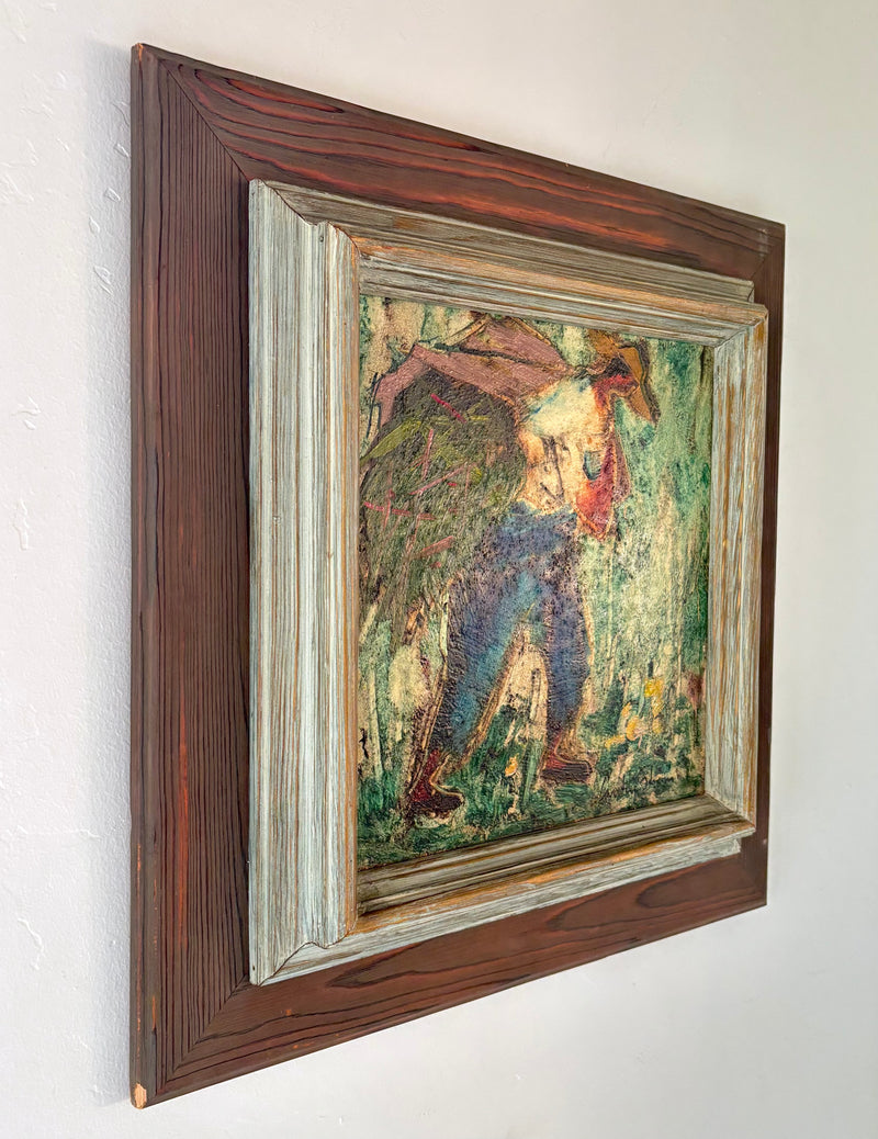 Impressionist farmer 18.5" x 18.5"