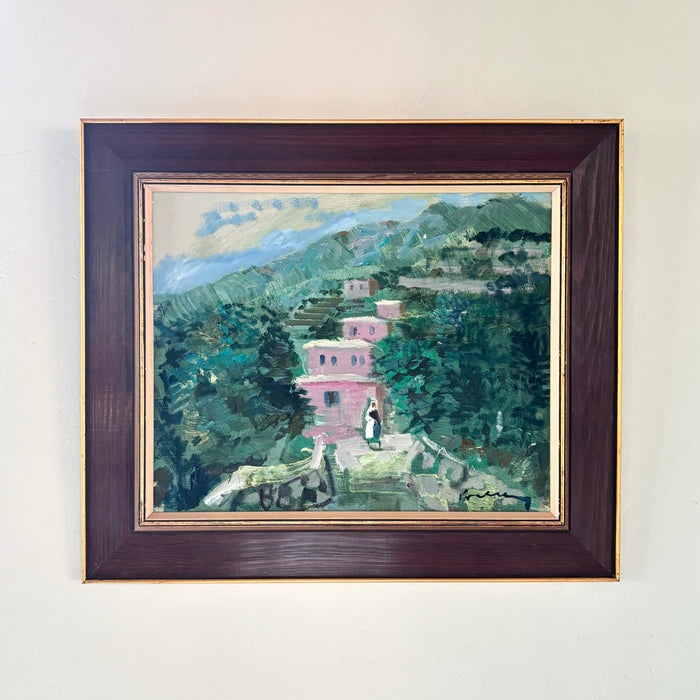 Pink village 22" x 18.5"
