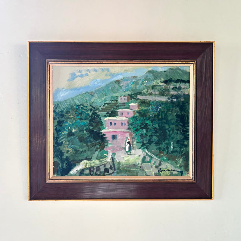 Pink village 22" x 18.5"