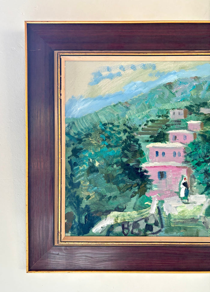 Pink village 22" x 18.5"