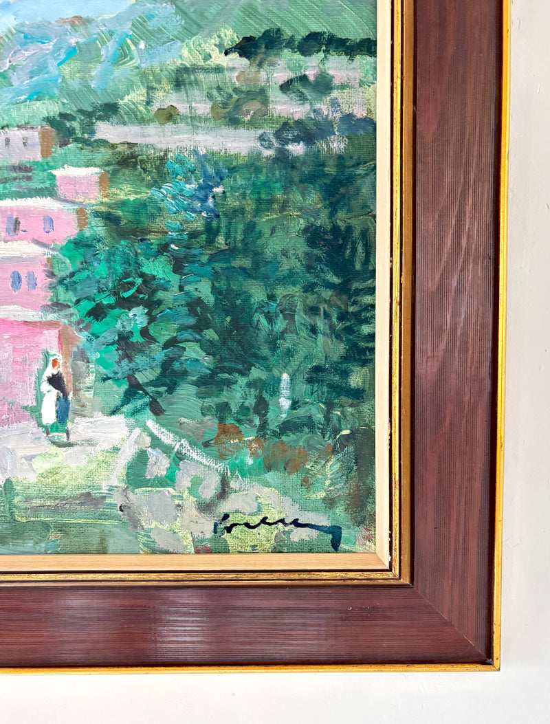 Pink village 22" x 18.5"