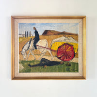 Work and rest on the farm 21.5" x 18.5"