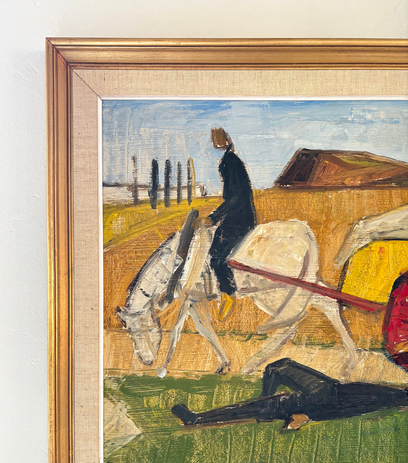 Work and rest on the farm 21.5" x 18.5"