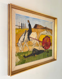 Work and rest on the farm 21.5" x 18.5"
