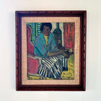 Red lips and striped pants 17" x 19"