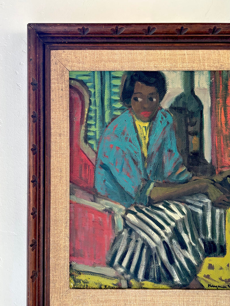 Red lips and striped pants 17" x 19"