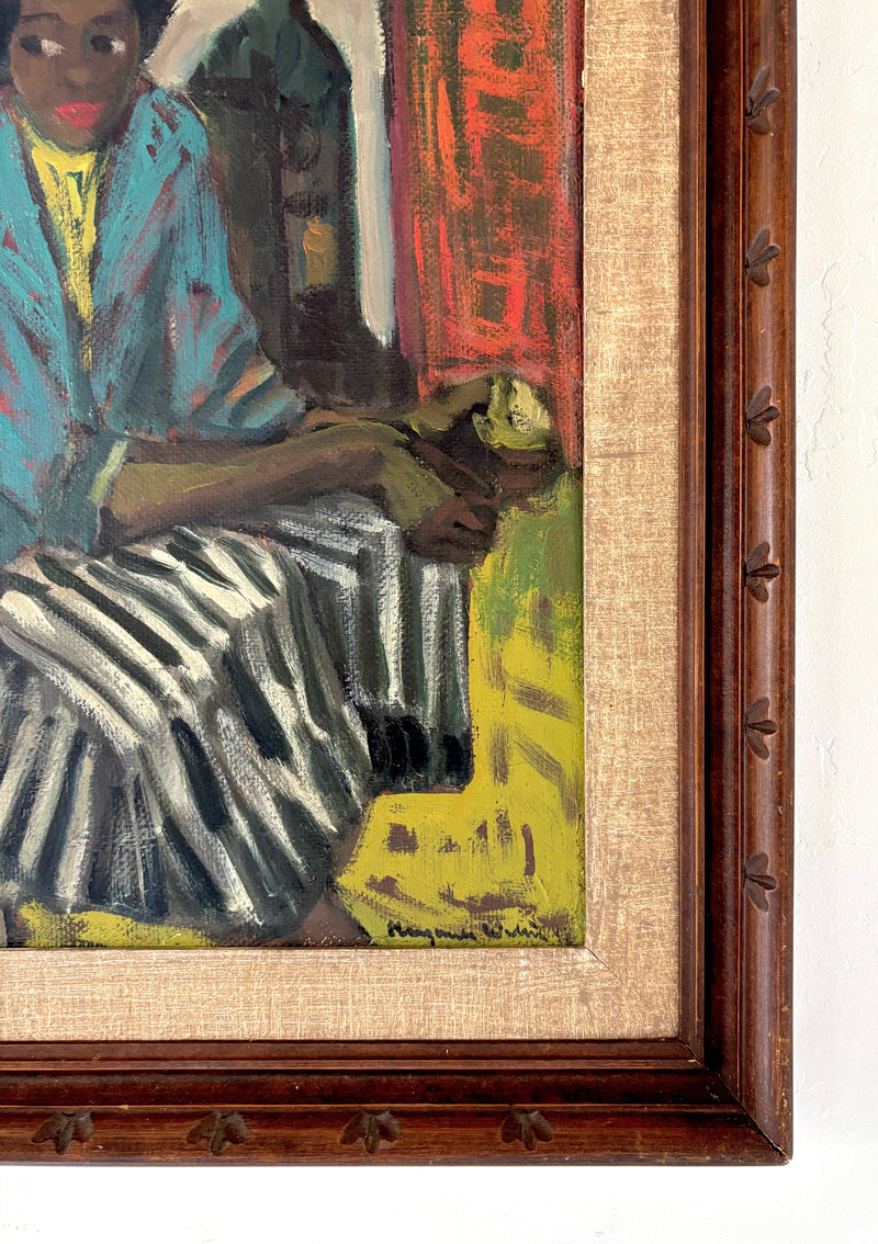 Red lips and striped pants 17" x 19"