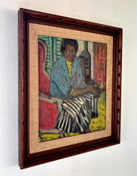 Red lips and striped pants 17" x 19"
