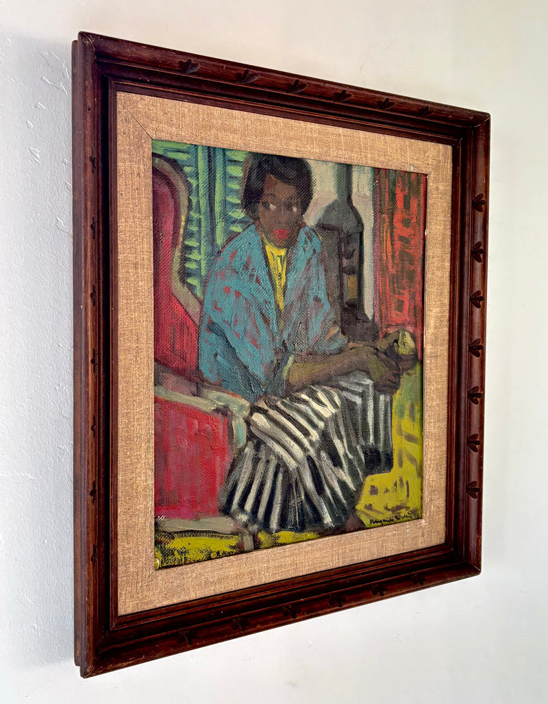 Red lips and striped pants 17" x 19"