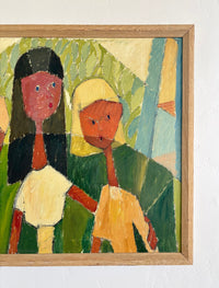 Abstract female friends 27" x 22.5"