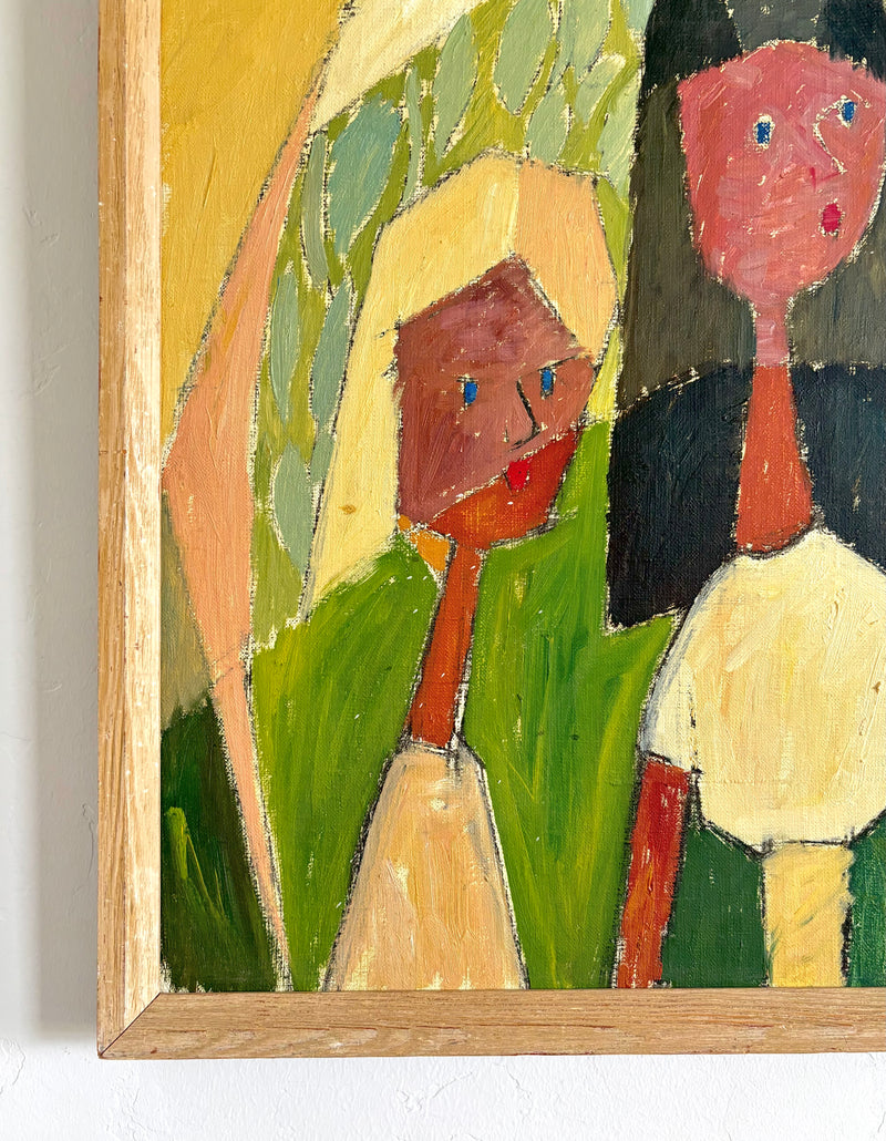 Abstract female friends 27" x 22.5"