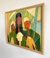 Abstract female friends 27" x 22.5"