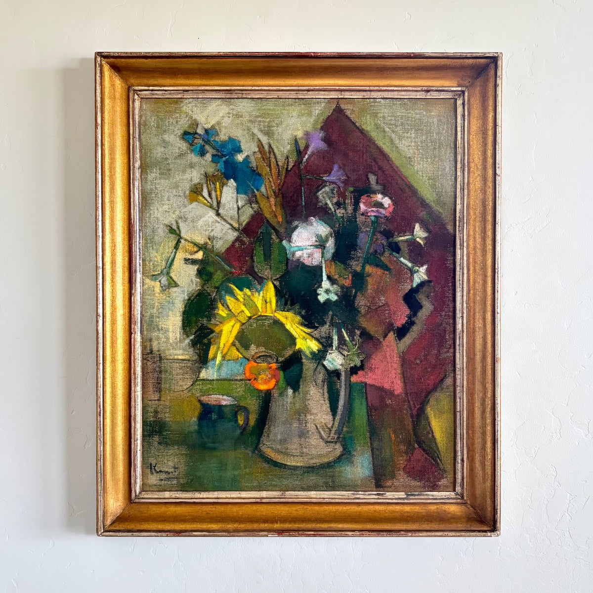 Cubist wild flowers 29" x 34.5"
