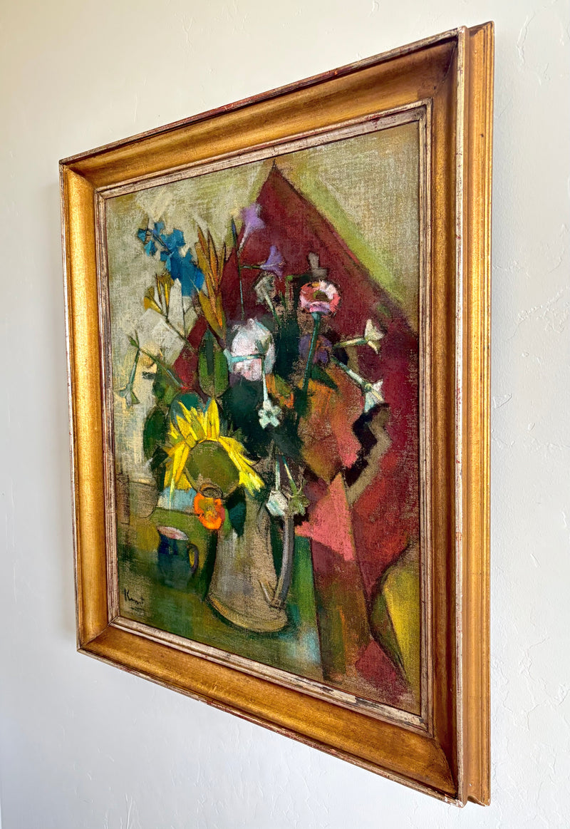 Cubist wild flowers 29" x 34.5"