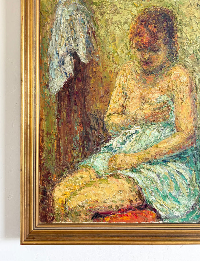 The woman in the sheet 27.5" x 31.5"