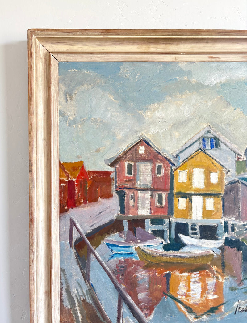 Scandinavian house boats 28.5" x 34"