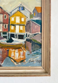 Scandinavian house boats 28.5" x 34"