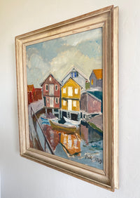 Scandinavian house boats 28.5" x 34"