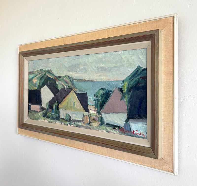 Pastel seaside homes 29" x 16.5"