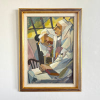 Pastel cubist nuns 22" x 29"