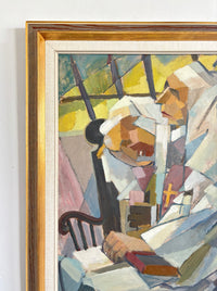 Pastel cubist nuns 22" x 29"