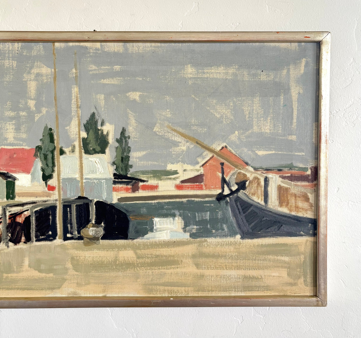 Playful beach shacks 29" x 17"