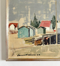 Playful beach shacks 29" x 17"