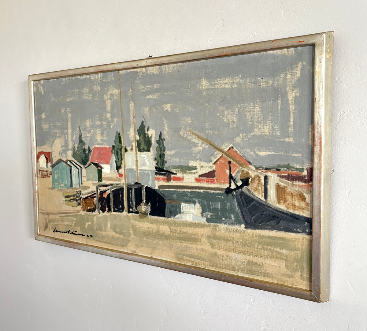Playful beach shacks 29" x 17"
