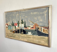 Playful beach shacks 29" x 17"