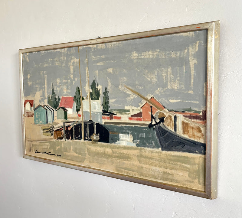 Playful beach shacks 29" x 17"