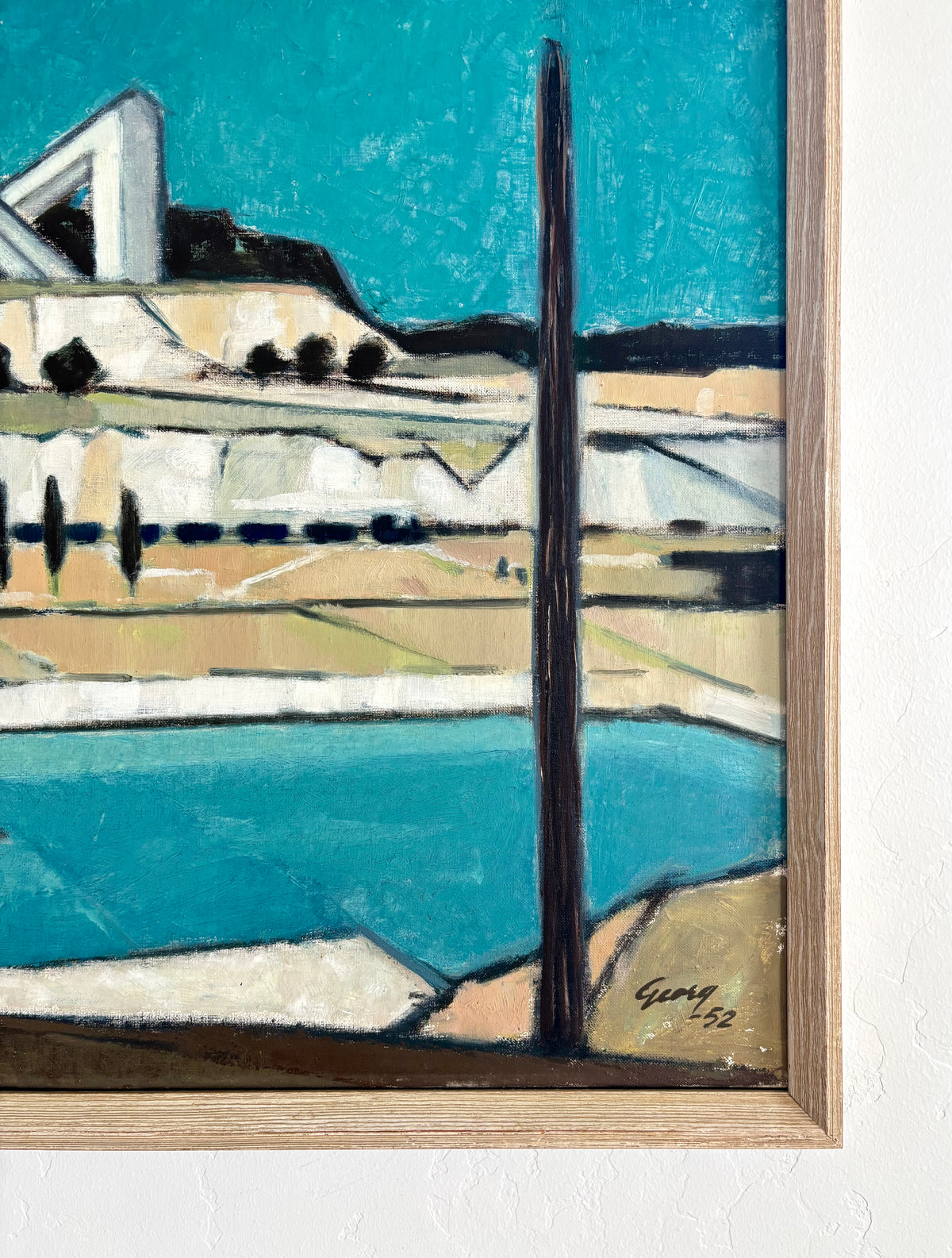 Turquoise desert landscape 35" x 25"