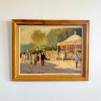 Impressionist park crowd 29" x 23"