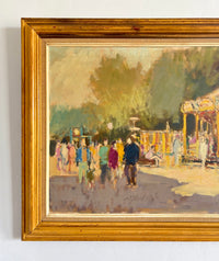 Impressionist park crowd 29" x 23"