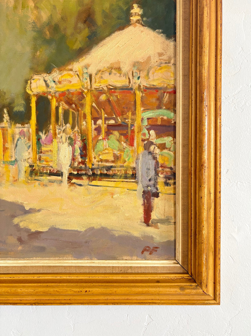 Impressionist park crowd 29" x 23"