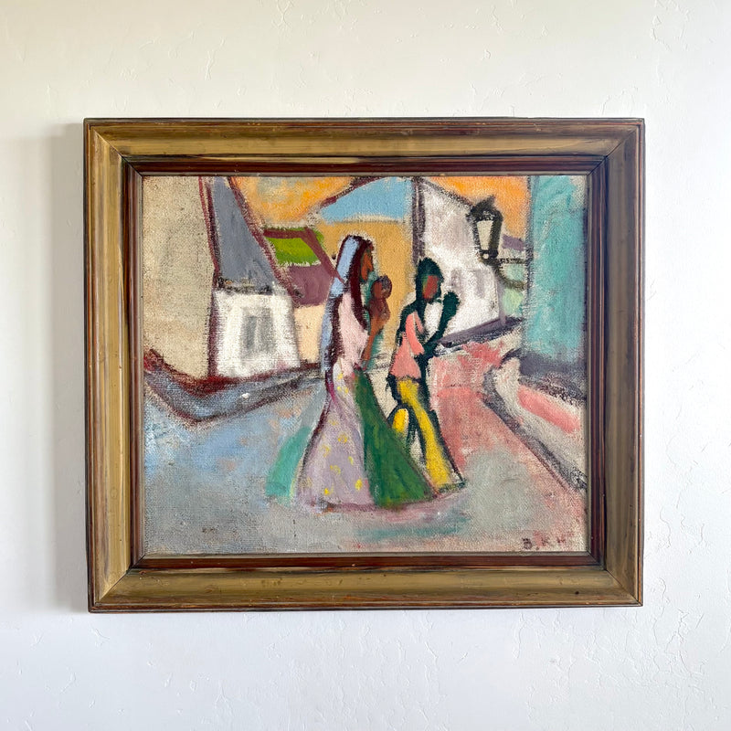 Colorful Cubist family 34" x 30"