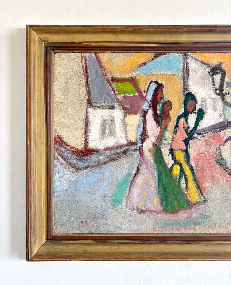 Colorful Cubist family 34" x 30"
