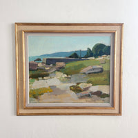 Expressionist coastal path 33.5" x 29"