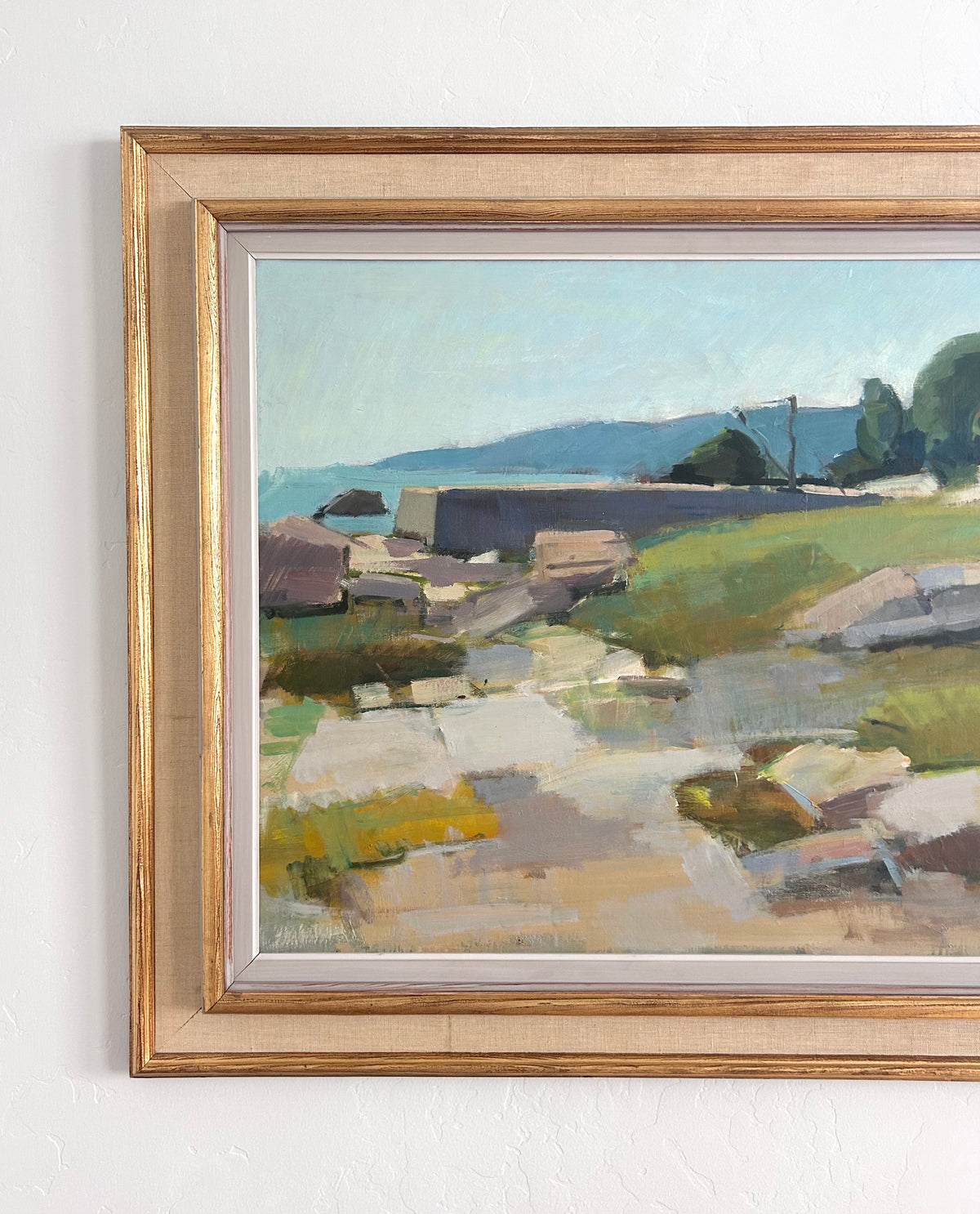 Expressionist coastal path 33.5" x 29"