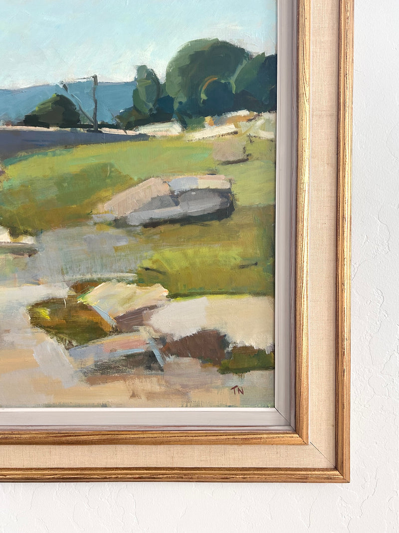 Expressionist coastal path 33.5" x 29"