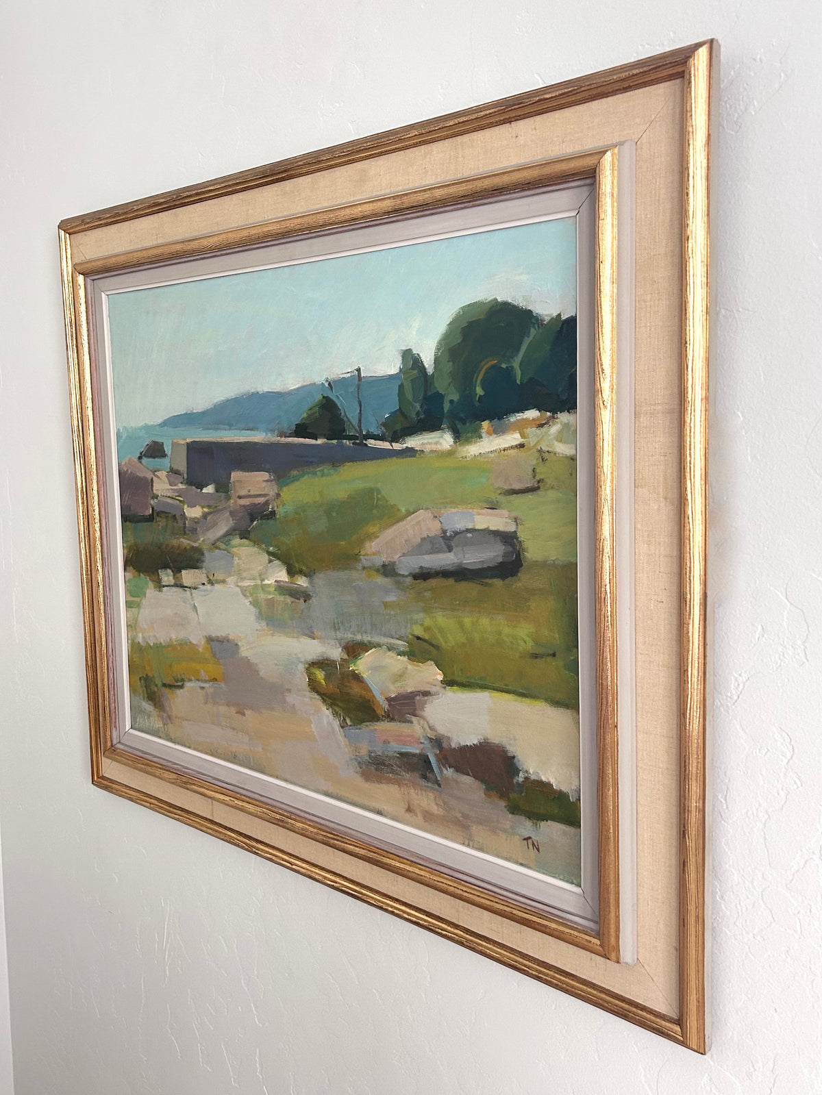 Expressionist coastal path 33.5" x 29"
