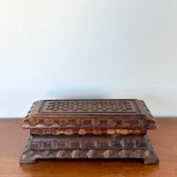 Brutalist Spanish carved box